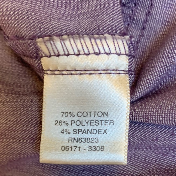 Christopher & Banks Lavender Stretch Skirt-Cotton Poly Blend-Denim Style-Midi-4R - Picture 6 of 7